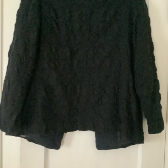 Black Textured Women's Blazer by enrica - Picture 6 of 8